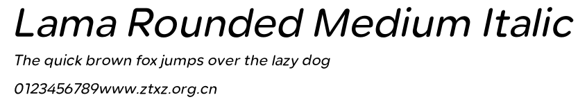 Lama Rounded Medium Italic.otf