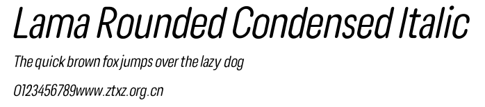 Lama Rounded Condensed Italic.otf
