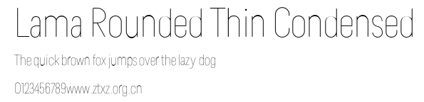 Lama Rounded Thin Condensed.otf