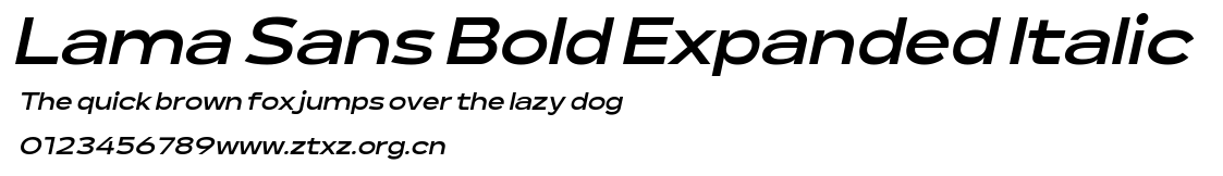 Lama Sans Bold Expanded Italic.ttf