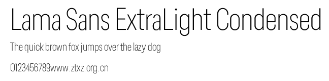 Lama Sans ExtraLight Condensed.otf