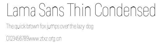Lama Sans Thin Condensed.otf