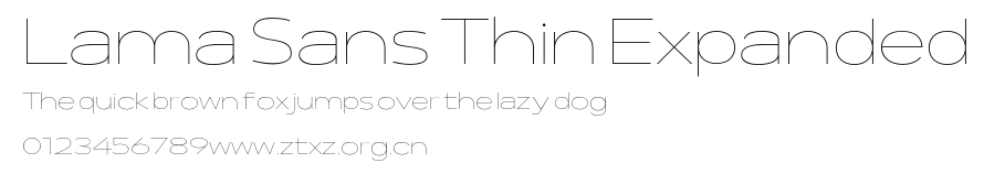 Lama Sans Thin Expanded.otf