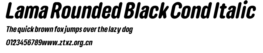 Lama Rounded Black Cond Italic.ttf