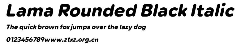 Lama Rounded Black Italic.otf