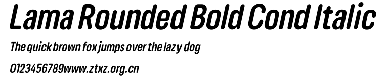 Lama Rounded Bold Cond Italic.otf