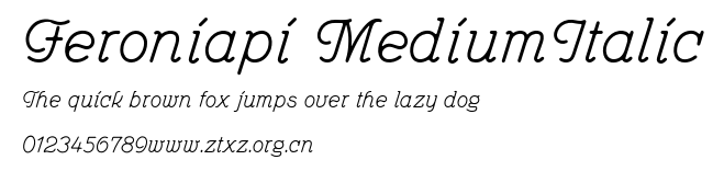 Feroniapi MediumItalic.otf