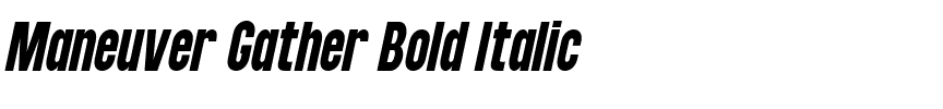Maneuver Gather Bold Italic.ttf