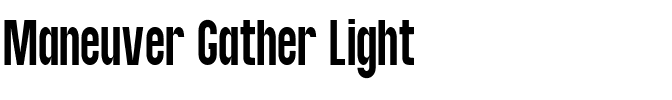 Maneuver Gather Light.ttf