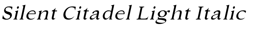 Silent Citadel Light Italic.ttf