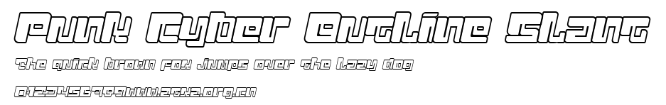 Punk Cyber Outline Slant.ttf