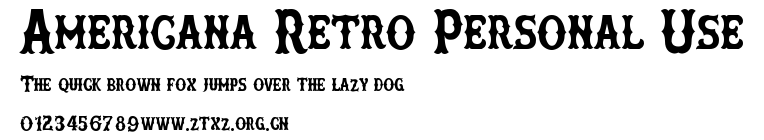 Americana Retro Personal Use.ttf
