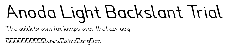 Anoda Light Backslant Trial.ttf