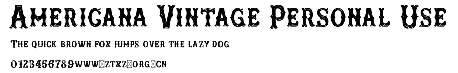 Americana Vintage Personal Use.otf