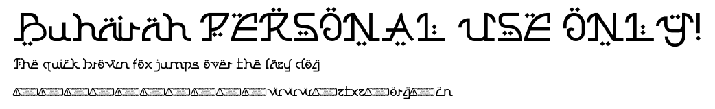 Buhairah PERSONAL USE ONLY!.ttf