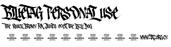 Bluetag PERSONAL USE.otf