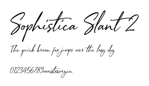 Sophistica Slant 2.otf