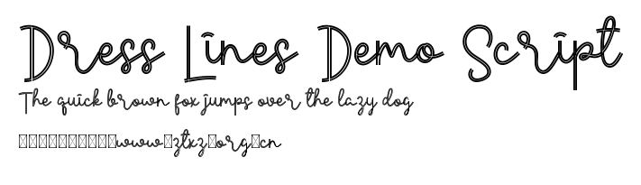 Dress Lines Demo Script.ttf