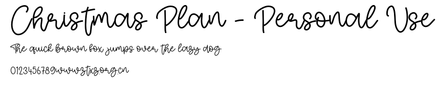 Christmas Plan - Personal Use.otf