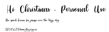 Hi Christmas - Personal Use.otf