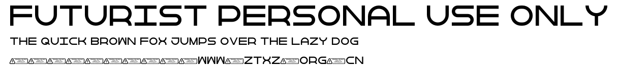 Futurist PERSONAL USE ONLY.ttf