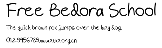 Free Bedora School.ttf