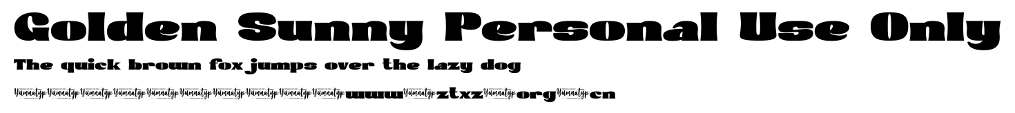 Golden Sunny Personal Use Only.otf
