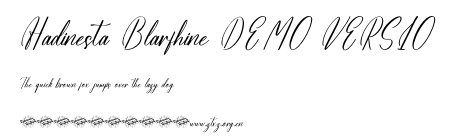 Hadinesta Blarfhine DEMO VERSIO.otf