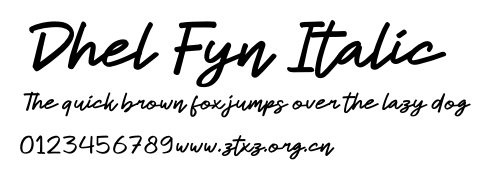 Dhel Fyn Italic.otf