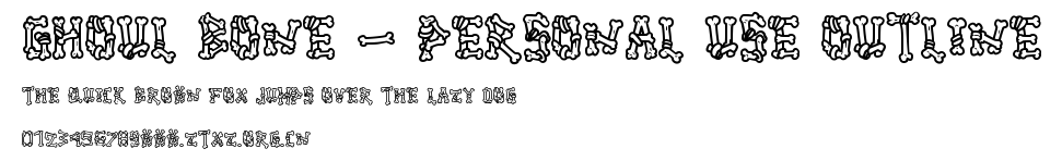 Ghoul Bone - Personal Use Outline.ttf
