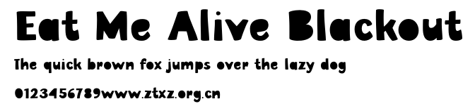 Eat Me Alive Blackout.otf