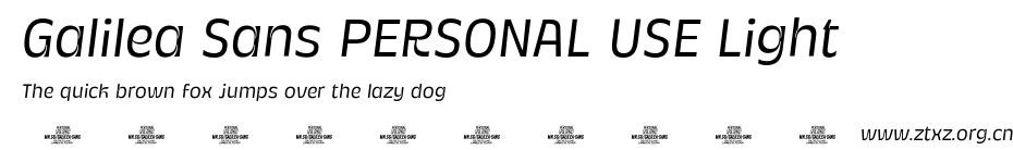 Galilea Sans PERSONAL USE Light.otf
