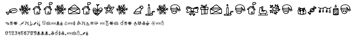 Lettertype Mies Christmas Icons.ttf