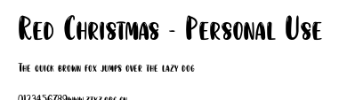 Red Christmas - Personal Use.otf
