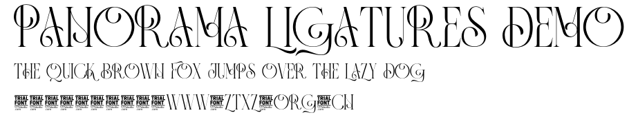 Panorama Ligatures Demo.otf