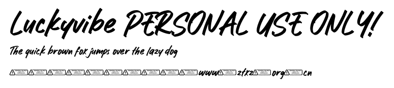 Luckyvibe PERSONAL USE ONLY!.ttf