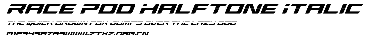 Race Pod Halftone Italic.ttf