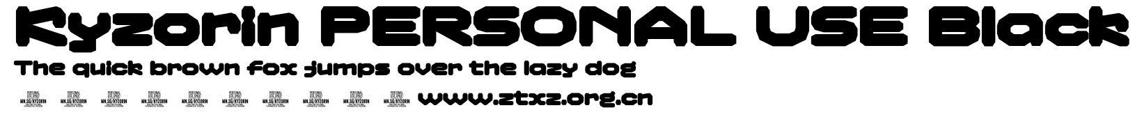 Kyzorin PERSONAL USE Black.otf