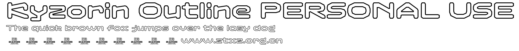 Kyzorin Outline PERSONAL USE.otf