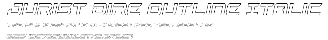 Jurist Dire Outline Italic.ttf