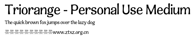 Triorange - Personal Use Medium.otf