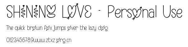 SHINING LOVE - Personal Use.ttf